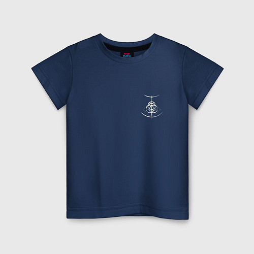 Детская футболка Логотип Elden Ring арт - мини / Тёмно-синий – фото 1