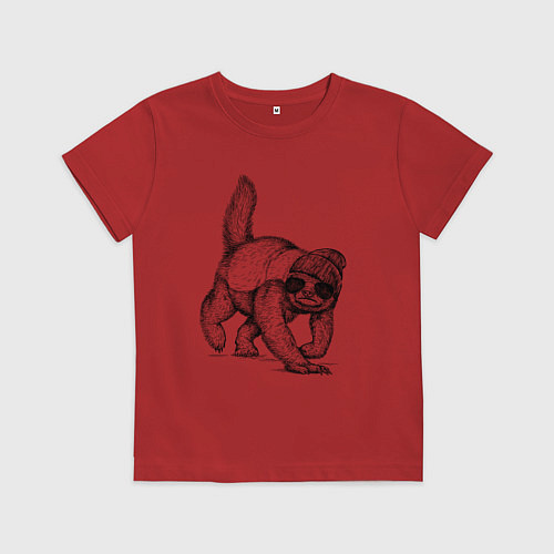 Детская футболка Медоед на стиле / Красный – фото 1
