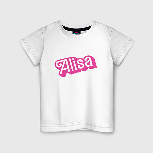 Детская футболка Alisa - retro Barbie style / Белый – фото 1