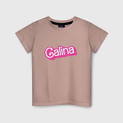 Футболка хлопковая детская Galina - retro Barbie style, цвет: пыльно-розовый