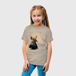 Футболка хлопковая детская Оружие древних русов, цвет: миндальный — фото 2