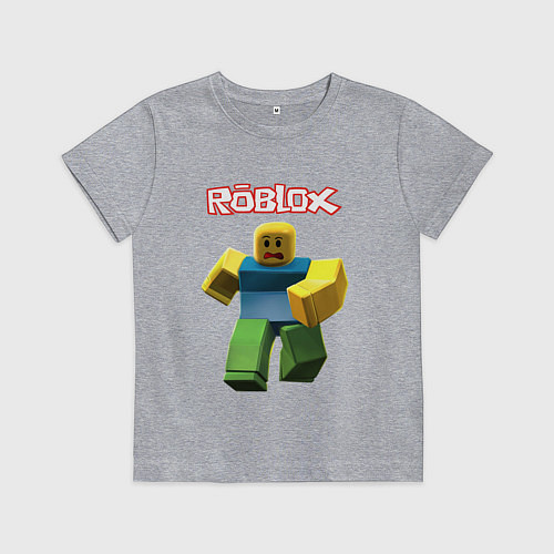 Детская футболка Roblox бегущий персонаж / Меланж – фото 1