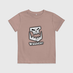 Футболка хлопковая детская Waaagh, цвет: пыльно-розовый