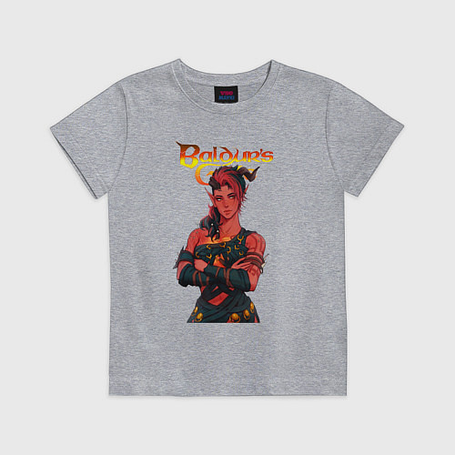 Детская футболка Карлах - врата балдура / Меланж – фото 1