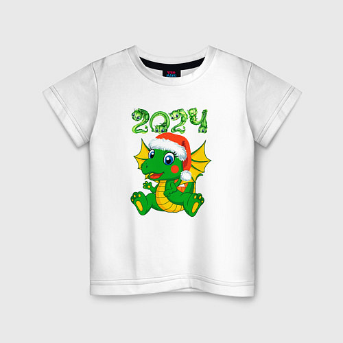 Детская футболка Дракончик 20204 / Белый – фото 1