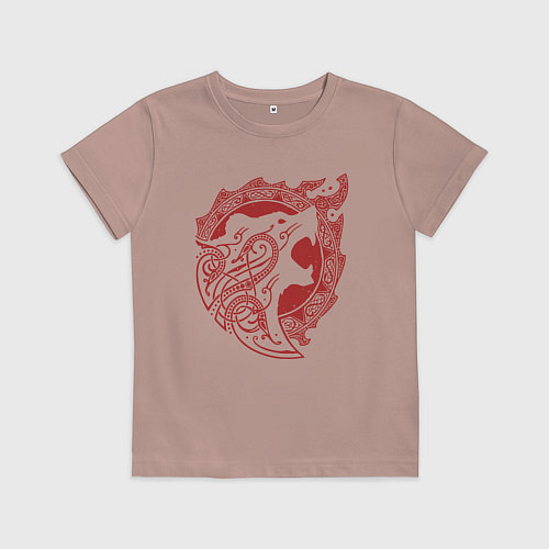 Детская футболка Медведь - тотемное животное славян / Пыльно-розовый – фото 1