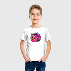 Футболка хлопковая детская Doodle, цвет: белый — фото 2