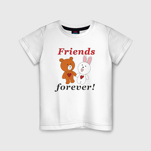 Детская футболка Friends forever / Белый – фото 1