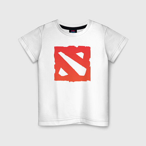 Детская футболка Dota 2 логотип / Белый – фото 1