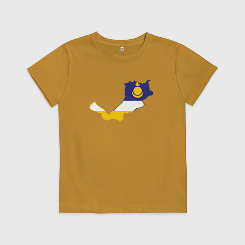 Детская футболка Республика Бурятия / Горчичный – фото 1