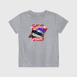 Футболка хлопковая детская Cyberpunk 2077 Phantom Liberty, цвет: меланж