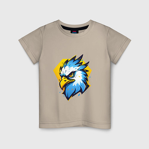Детская футболка Голова орла / Миндальный – фото 1