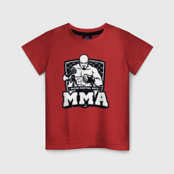 Футболка хлопковая детская Mixed martial arts, цвет: красный
