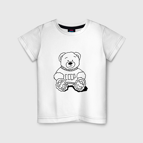 Детская футболка Мишка из СССР / Белый – фото 1