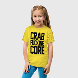 Футболка хлопковая детская Crabcore, цвет: желтый — фото 2