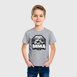 Футболка хлопковая детская MMA club, цвет: меланж — фото 2