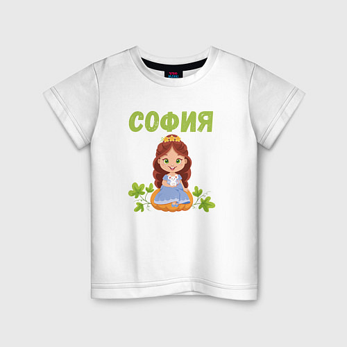 Детская футболка София - двочка принцесса / Белый – фото 1