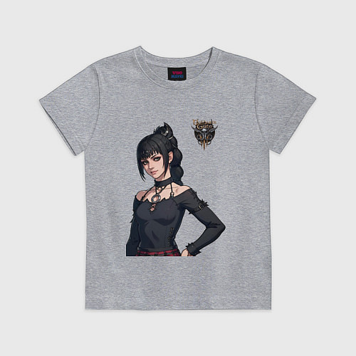 Детская футболка Shadowheart - балдурс гейт 3 / Меланж – фото 1