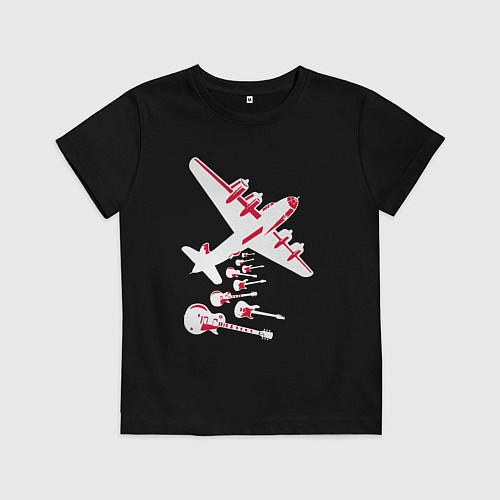 Детская футболка Гитары с неба / Черный – фото 1