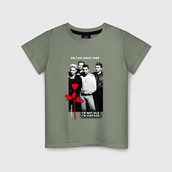 Футболка хлопковая детская Depeche Mode - Im vintage rose, цвет: авокадо