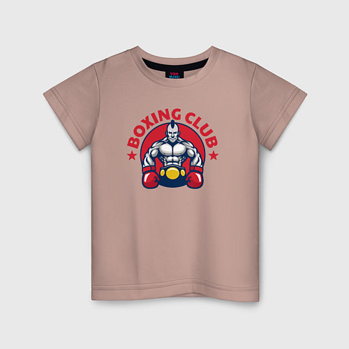 Детская футболка Клуб боксёров / Пыльно-розовый – фото 1