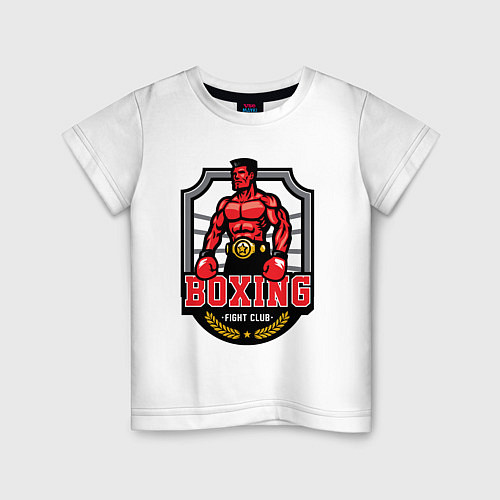 Детская футболка Fignt club boxing / Белый – фото 1