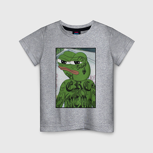 Детская футболка Pepe tattoo / Меланж – фото 1