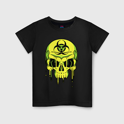 Детская футболка Biohazard skull / Черный – фото 1