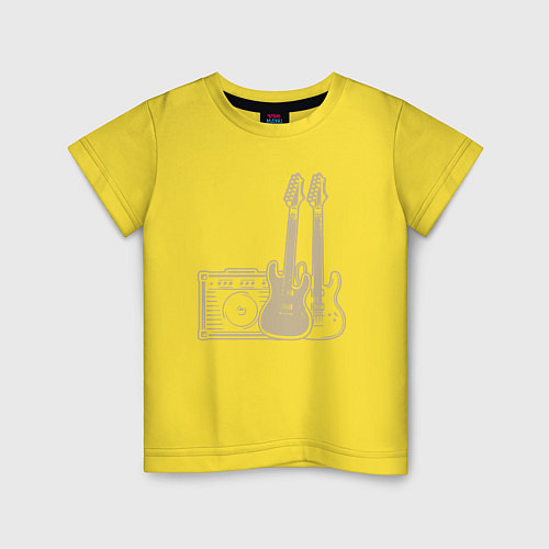 Детская футболка Rock life / Желтый – фото 1