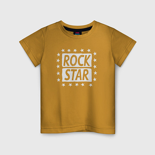 Детская футболка Star rock / Горчичный – фото 1