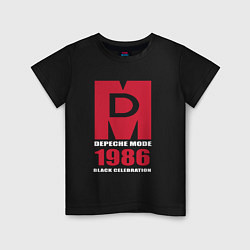 Футболка хлопковая детская Depeche Mode - Black Celebration album merch, цвет: черный