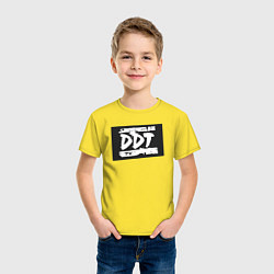 Футболка хлопковая детская ДДТ - логотип, цвет: желтый — фото 2