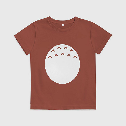 Детская футболка Животик лесного духа Тоторо / Кирпичный – фото 1