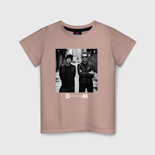 Детская футболка Depeche Mode - Dave Gahan and Martin Gore bw / Пыльно-розовый – фото 1