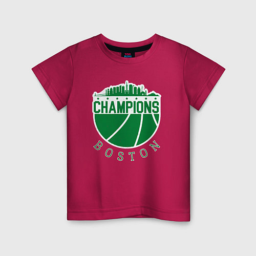 Детская футболка Boston champions / Маджента – фото 1