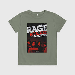 Футболка хлопковая детская RATM - all group, цвет: авокадо