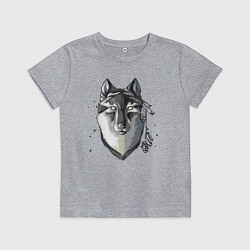 Футболка хлопковая детская Ghost Wolf, цвет: меланж