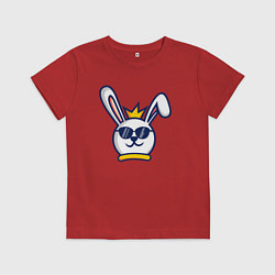 Футболка хлопковая детская Rabbit king, цвет: красный