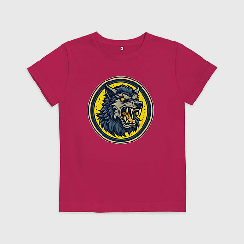 Детская футболка Эмблема оборотень 0001 / Маджента – фото 1