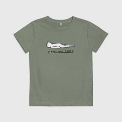 Детская футболка Нет не сегодня - котик