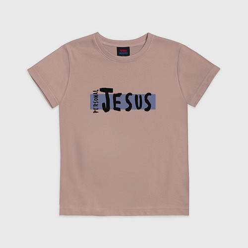 Детская футболка Depeche Mode - personal jesus logo / Пыльно-розовый – фото 1