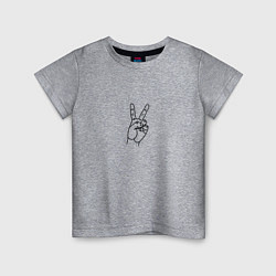 Детская футболка Два пальца пис