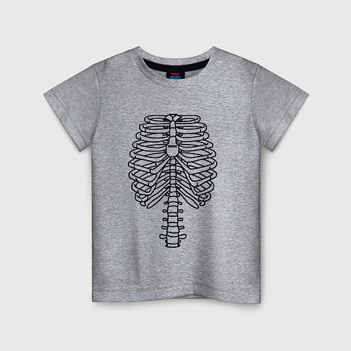 Детская футболка Скелет рентген / Меланж – фото 1
