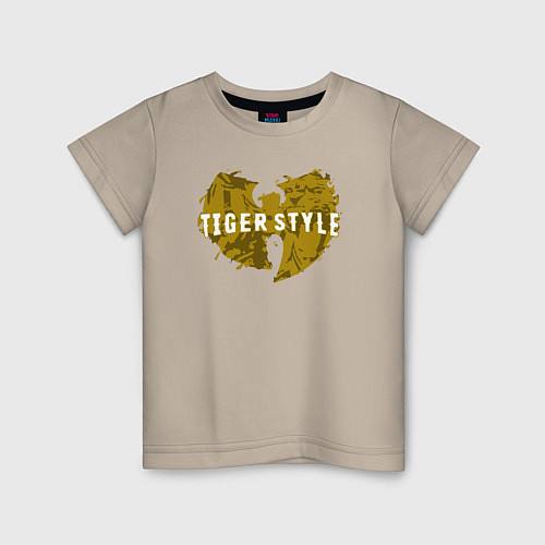 Детская футболка Tiger style / Миндальный – фото 1