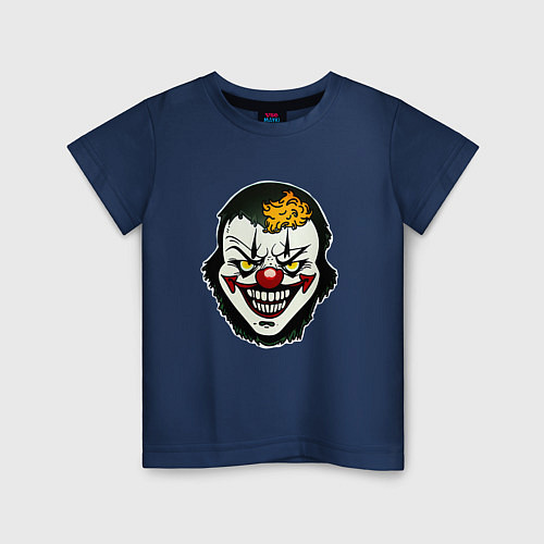 Детская футболка Злой клоун / Тёмно-синий – фото 1