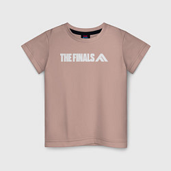 Футболка хлопковая детская The finals logo, цвет: пыльно-розовый