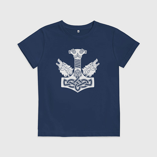 Детская футболка Молот Тора / Тёмно-синий – фото 1