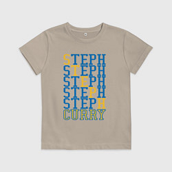 Футболка хлопковая детская Steph Curry, цвет: миндальный