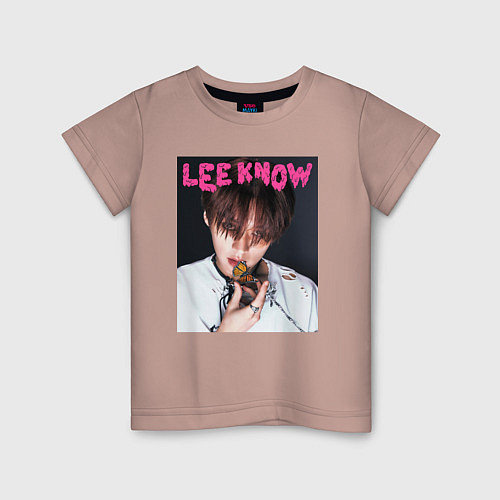 Детская футболка Lee Know Rock Star Stray Kids / Пыльно-розовый – фото 1