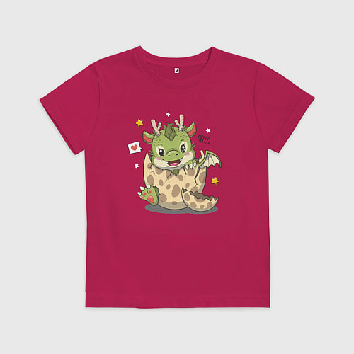 Детская футболка Дракончик / Маджента – фото 1